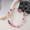 Stylish Anti-Fall Pearl Phone Chain: Short, Single Buckle Durable Wrist Strap with Heart Charm
