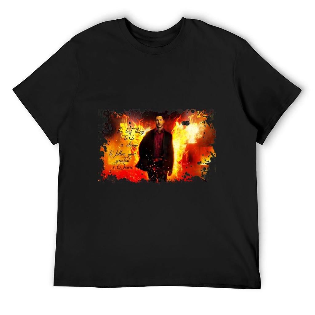 LUCIFER DESIRE T-Shirt essential t shirt blue archive street wear mens funny t shirts