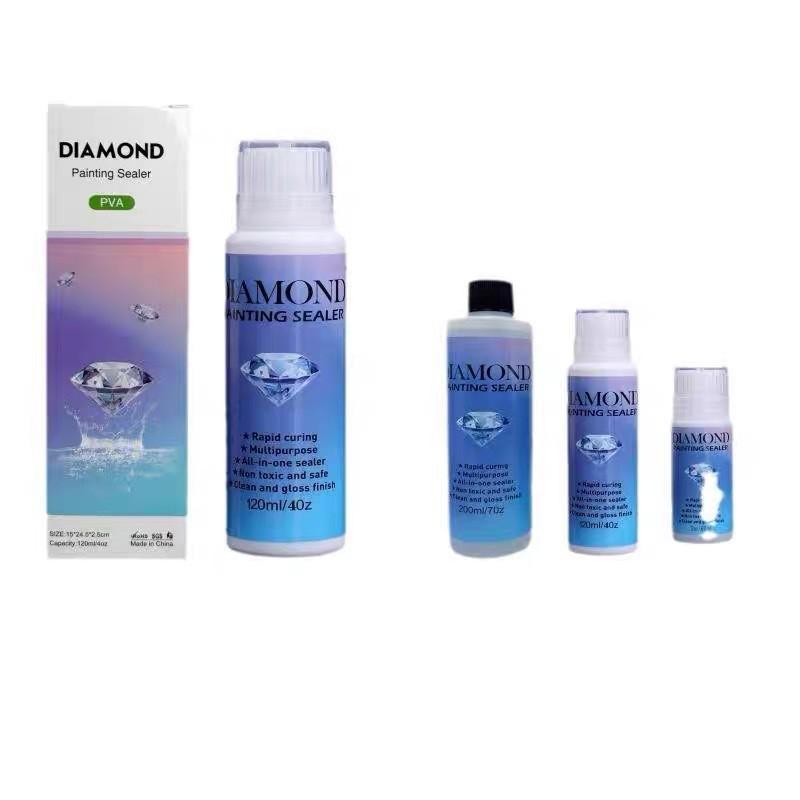 120ml Diamond Painting Glue - Protective Sealant, Anti-Shedding and Anti-Dropping Rhinestone Fixer, Surface Brightener for DIY Projects