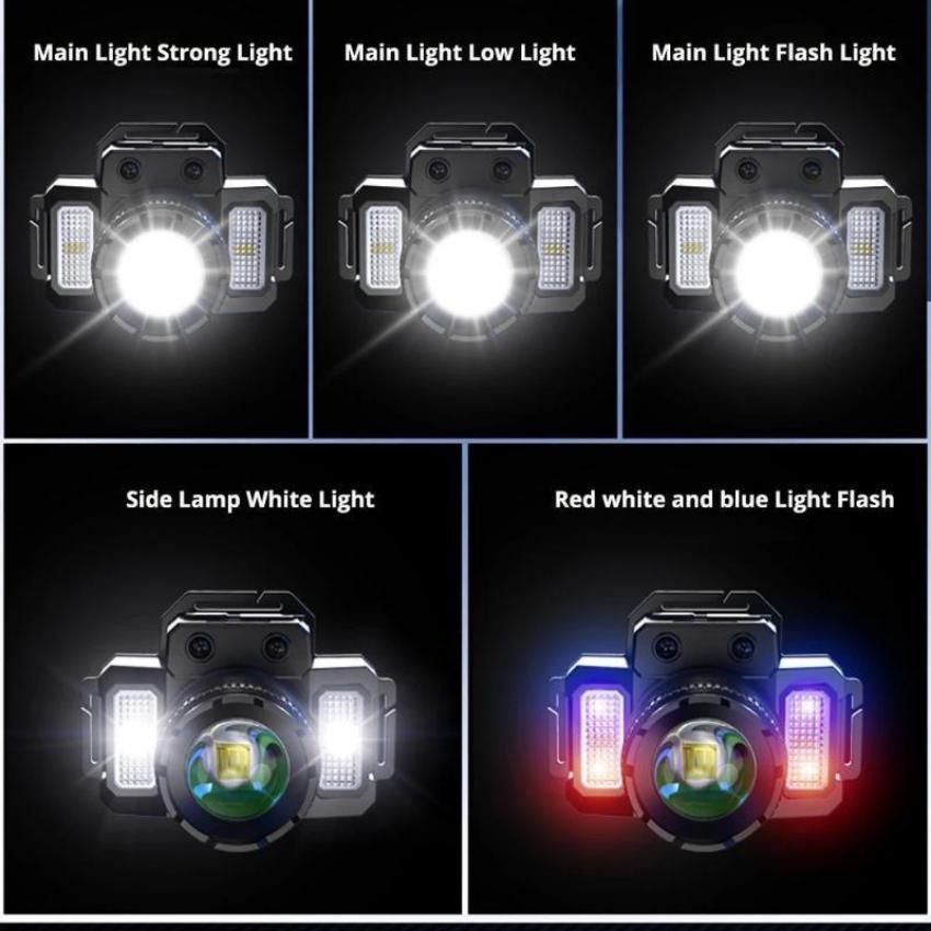 LED Rechargeable Headlights Powerful and Bright with 5 Modes Headlamp Motion Sensor Headlamps