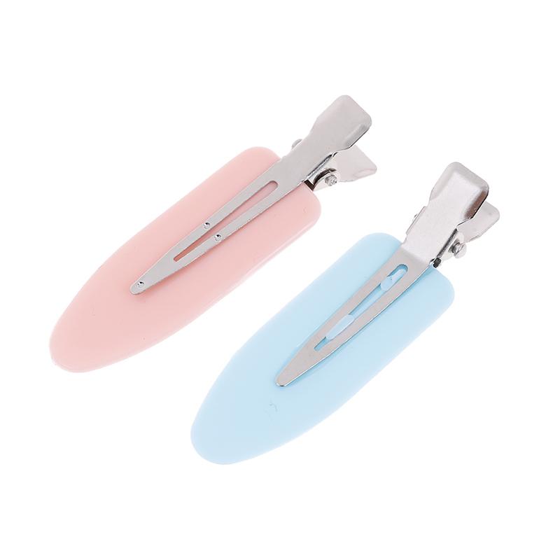 4Pcs Hair Clip No Bend Hair Bangs Clips No Mark Hair Pin Curl Clips 4 Color Leaf