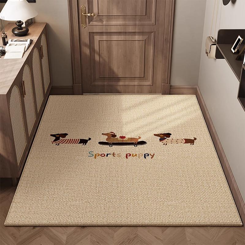 

Modern Simple Entrance Doormat Ins Cute Zoo Print Living Room Carpet Large Area Fashion Art Home Decoration Bedroom Mat Tapis 50x80cm