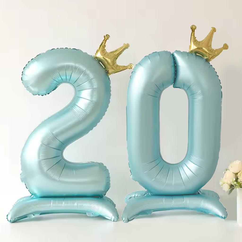 42 inch Crown Decorative Aluminum Foil Milk Digital Balloon Digital Balloon Birthday Party Decoration Supplies Birthday Gift