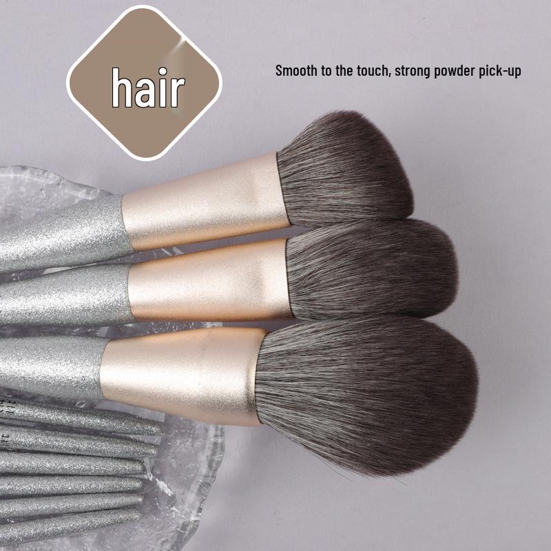 Galaxy 13-Piece Professional Makeup Brush Set - Soft Bristle Brushes for Powder & Eyeshadow, Ideal for Makeup Artists.
