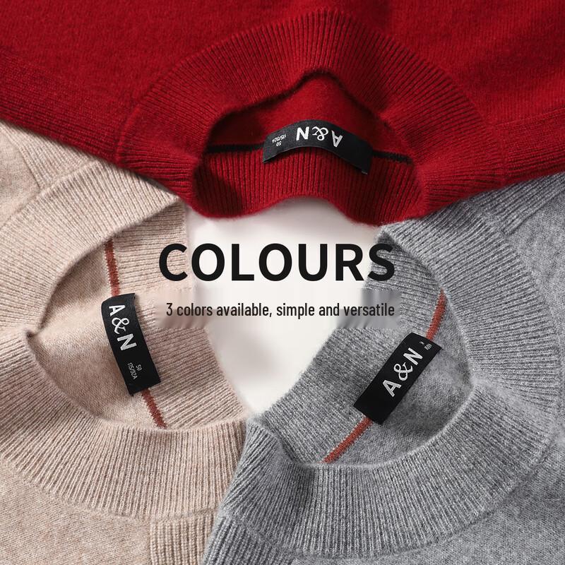 Antonio Men's Pure Cashmere Crew Neck Sweater