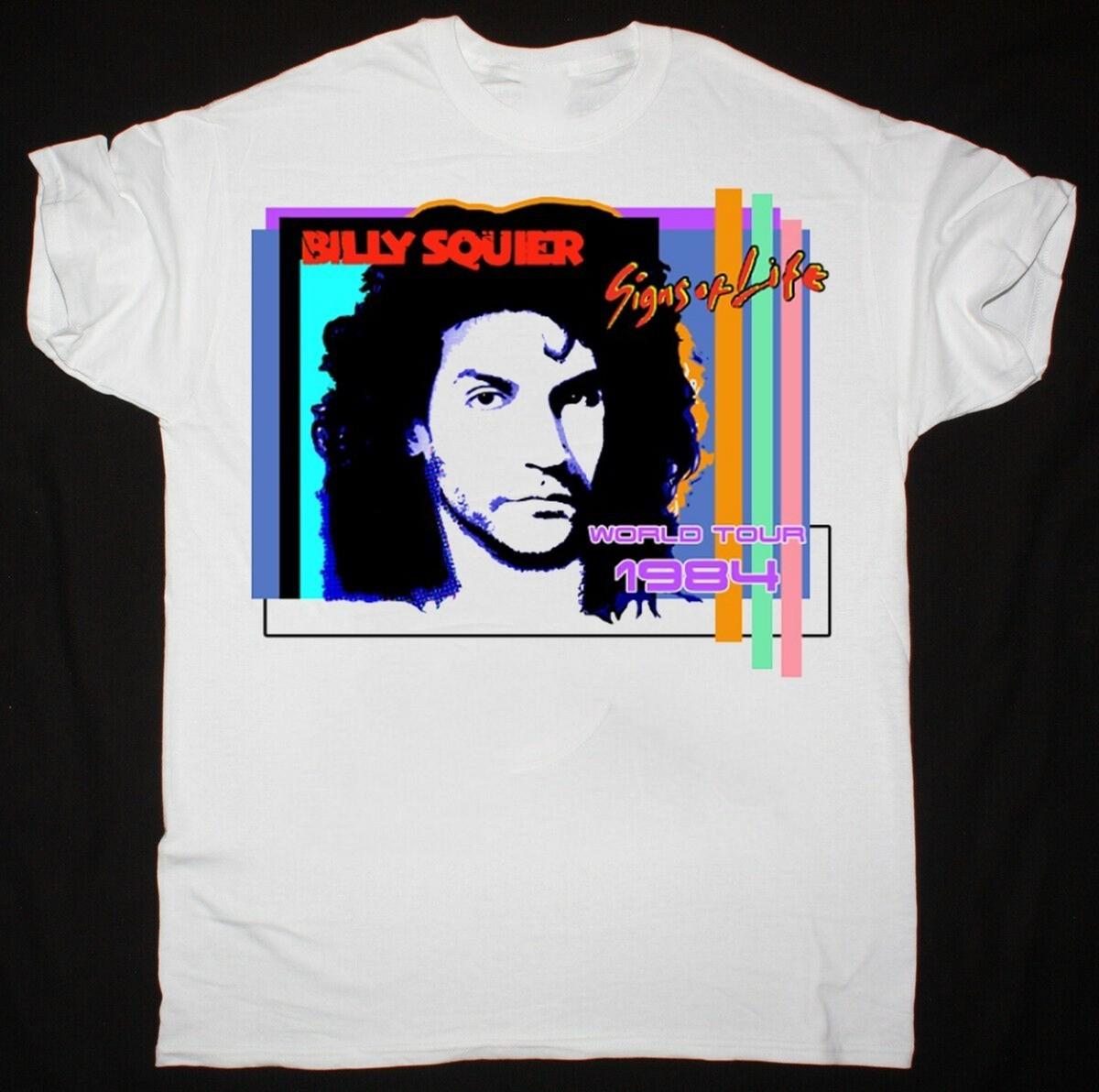 Retro Billy Squier Signs of Life Tour 1984 Cotton All Size Shirt K7.152 S разноцветный