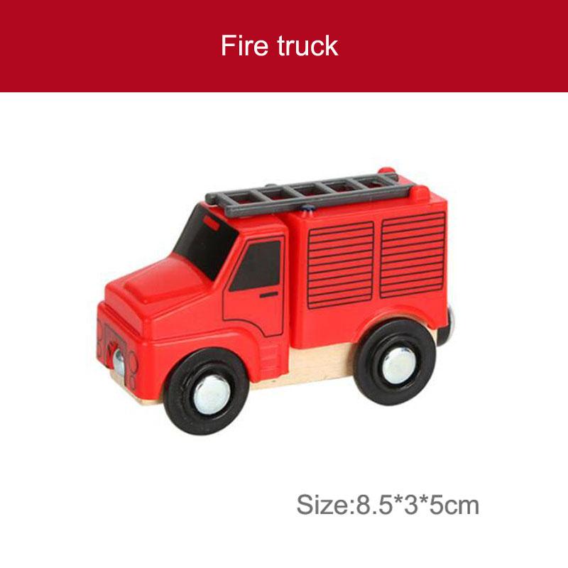 Wooden Magnetic Train Car Locomotive Toy Wood Railway Car Accessories Toys for Kids Gifts Fit Wood Biro Thomas Tracks