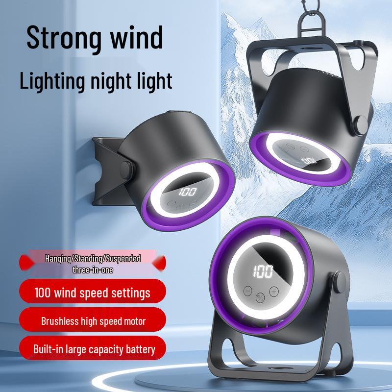 Compact USB Bladeless Desktop Fan with Silent Digital Display for Home, Kitchen, Dorm