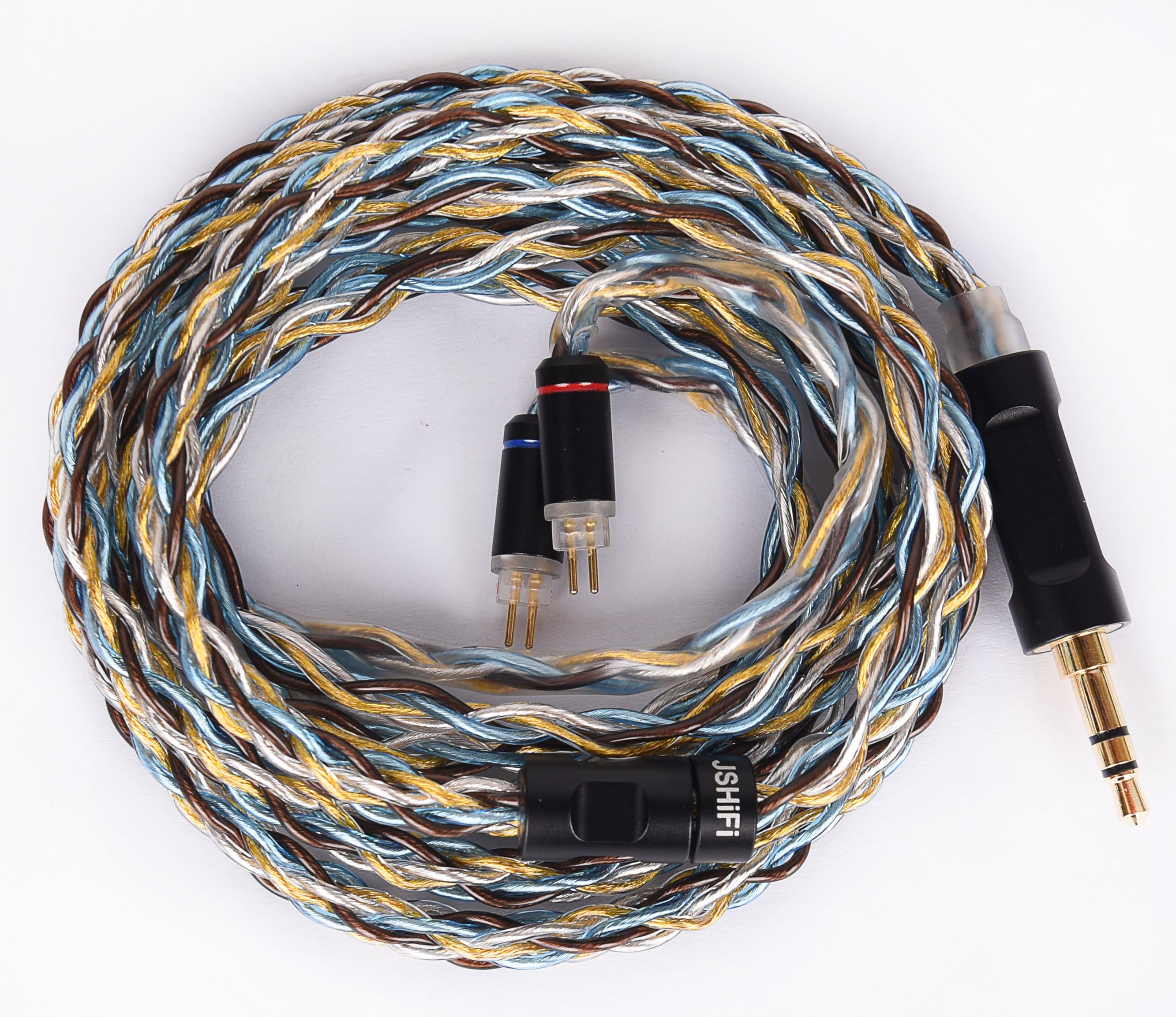 

для Замены Редкоземельный Медный Сплав Furukawa Copper Стерео Наушники Обновление CIEM Наушники Сменный Кабель к [JSHiFi-Quartet] 2-контактный 3,5 мм Кабель,