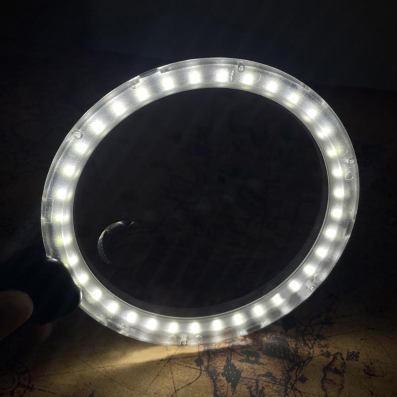 Hands frees Magnification Glass with LED Light Large Lens Rechargeable Magnifying Glass for senior Reading & Hobbyists