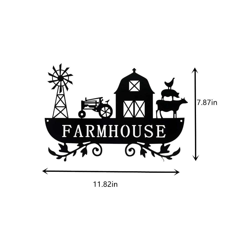 Vintage Farmhouse Iron Wall Art Decor 1pc