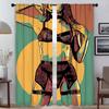 Abstract Sexy Girl Partition Blinds Halloween Decoration Window Curtain for Room 2 Panel Shades Elegant Room Curtains Living