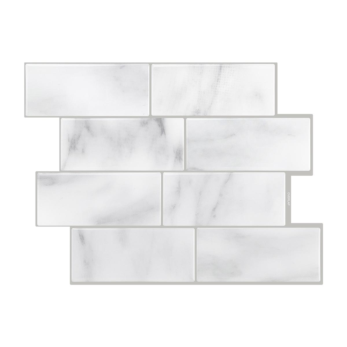 

5 шт. белый мраморный фартук для кухни, 3D самоклеящийся кухонный фартук премиум-класса для кухни и ванной комнаты