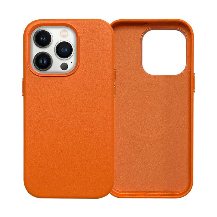 Leather Case For iPhone 18 17 16 15 14 Pro 13 13 Pro Max 12 Max MiNi For Magsafe Cover Wireless Charging Drop Protect Covers