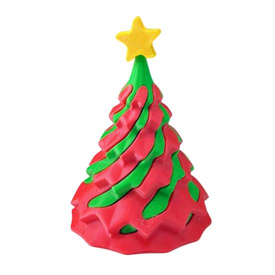 3D Printed Spiral Christmas Tree Toy Impossible Passthrough Sculpture Vortex Thread Illusion Stress Relief Kids Adults Mini Spiral Cone Fidget Toy