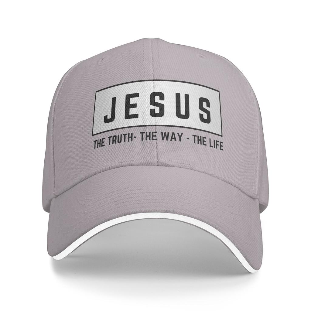 Christ Jesus Is The Way The Truth The Life Blessed Baseball Cap Vintage Sandwich Hats Unisex Adjustable Dad Hat Outdoor
