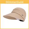 Summer Sun Hat With Leaf Decoration And Detachable Crown Uv Protection For Casual Wear