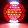 Round LED Tail Light with Sequential Turn signal lamp Stop Brake Light DRL For Truck Trailer Van Lorry RV Bus 4x4 Pickup 12V 24V