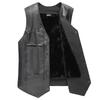Gilet in Pelle Caldo Casual Largo Plus Velluto Ispessito Gilet da Uomo Autunno e Inverno Gilet Giacca