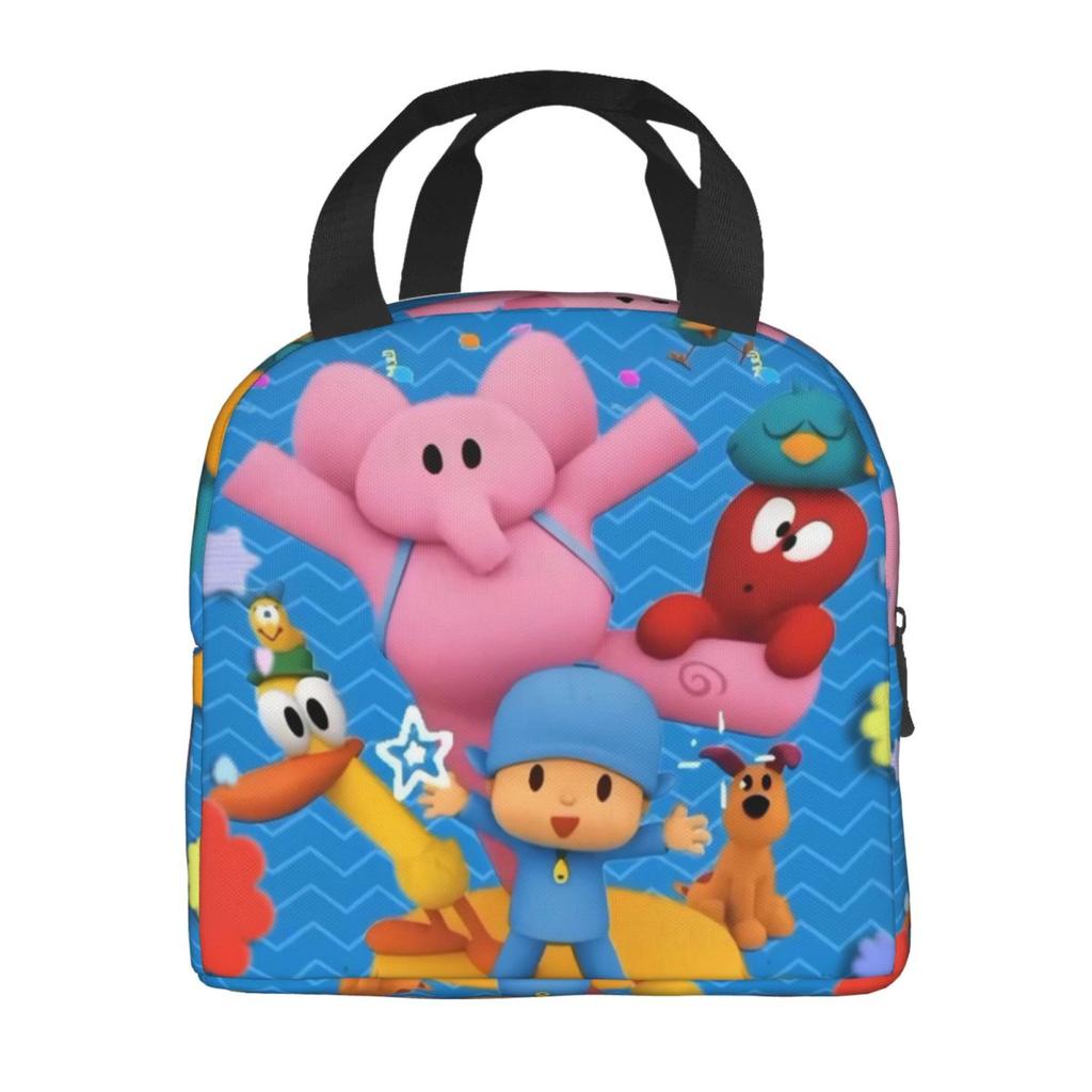 Pocoyoes Cartoon Comdy Accessories Insulated Lunch Bag For School Food Box Portable Thermal Cooler Lunch Boxes