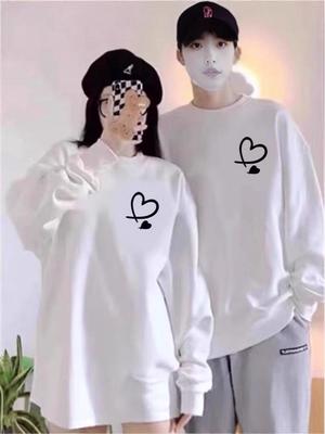 Nouveau Sweat à Capuche Uni Rond Lâche Style Américain pour Couple avec Velours Plus pour l'Automne/Hiver 2025