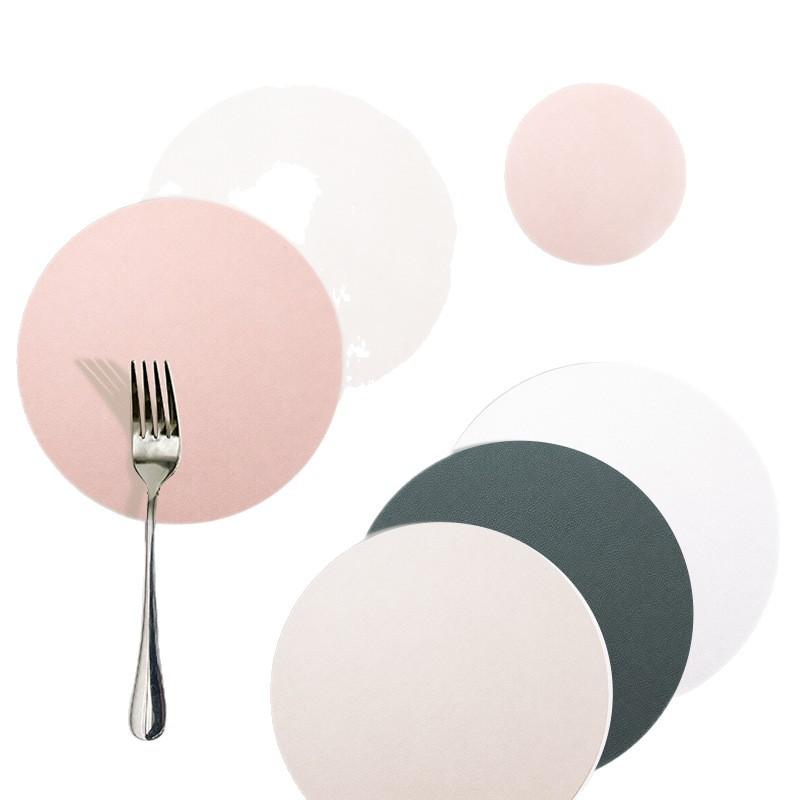 Pu Leather Coaster Can Be Insulated, Temperature-resistant and Non-slip Coaster, Dining Table Mat, Gift Advertising Printing