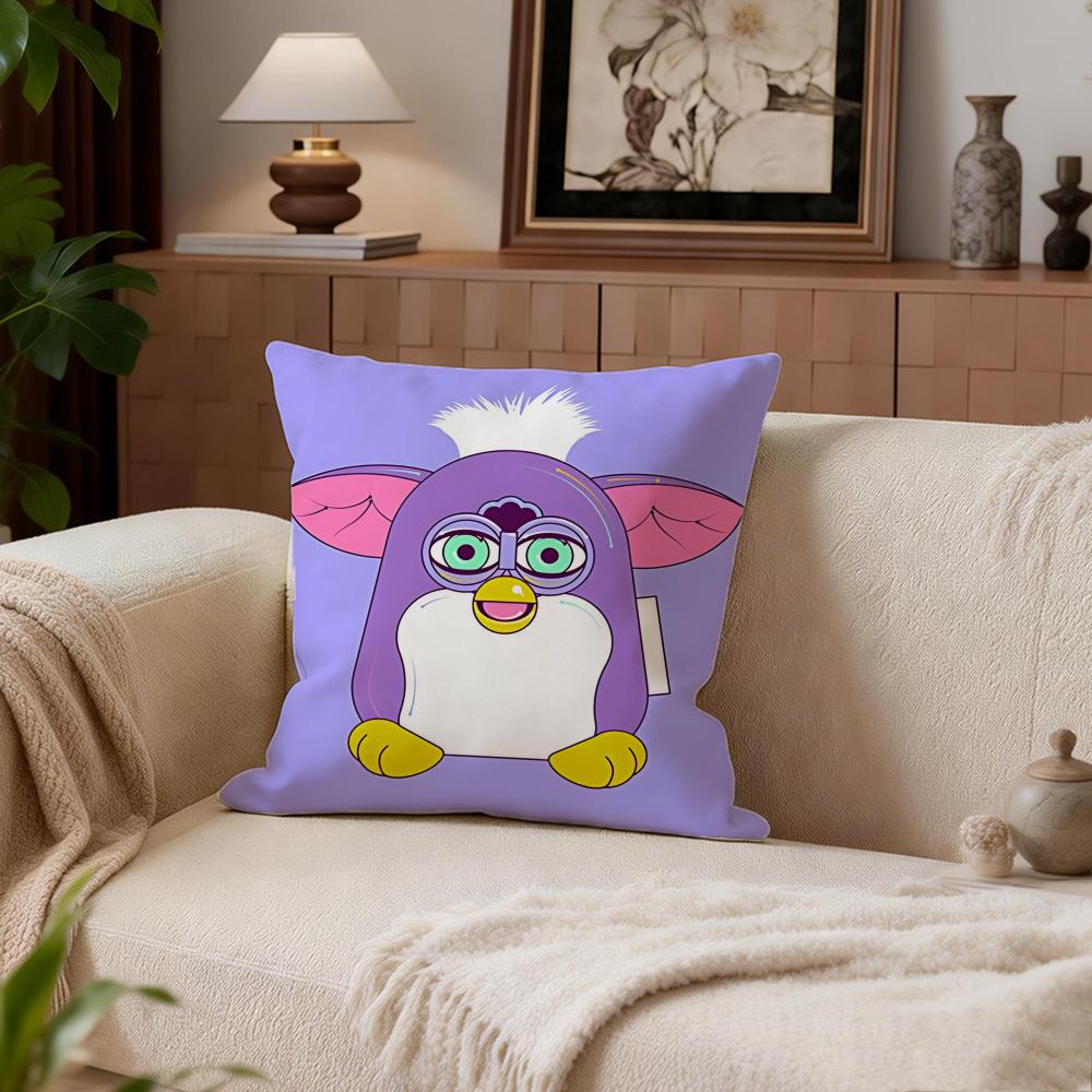 

Cute Furby Cushion Cover Cushion Cover Set 4Pcs 50x50 45x45 40x40 Pillowcase Decorative Sofa Home Decor 30X30cm