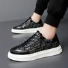 2025 spring and autumn live broadcast hot-selling men's shoes low-top platform cowhide fashion casual sports shoes