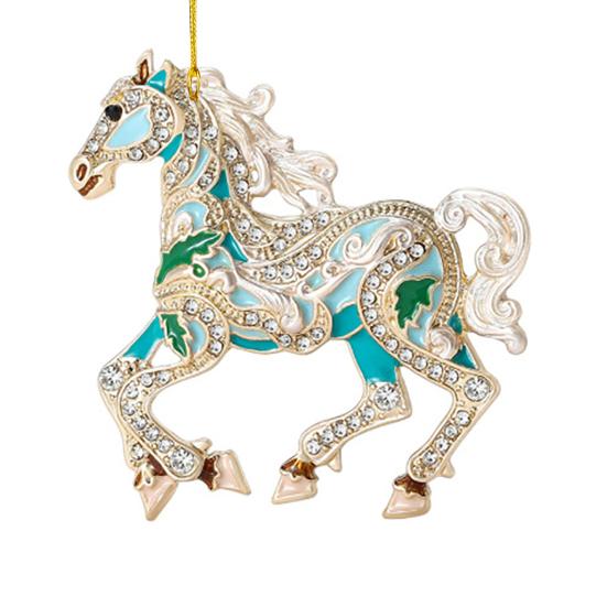 Horse Christmas Ornaments Sparkly Rhinestone Horse Hanging Decoration