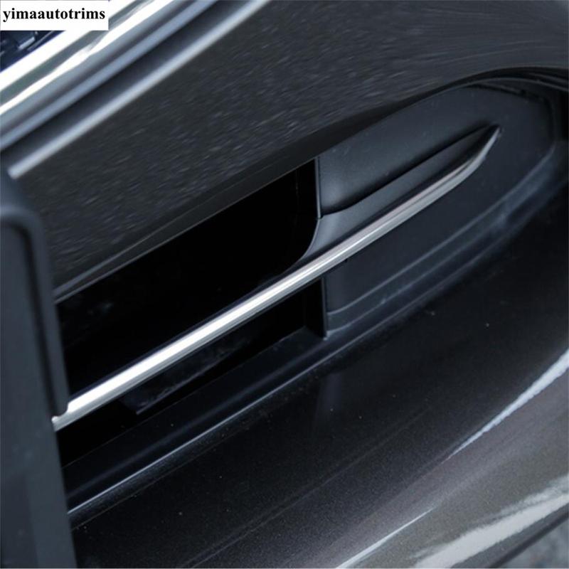 

2PCS Car Front Bumper Below Grille Strip Stickers Sequ Cover Trim For Mazda Atenza 6 - 2024 Stainless Steel Accessories