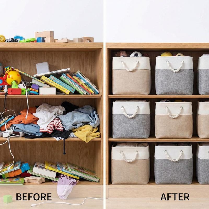 Imitation Linen Clothes Dirty Clothes Basket Foldable Portable Storage Box Multi Functional Storage Basket for Children's Toys Snacks Clothing Books
