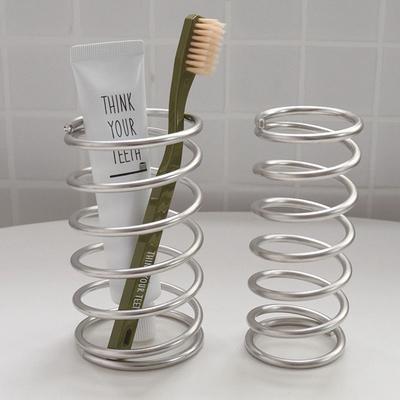 Portaspazzolini in Acciaio Inossidabile Accessori da Bagno in Metallo Strumento per Porta Dentifricio Porta Pennelli da Trucco Scaffale Portaoggetti Decorazione per la Casa
