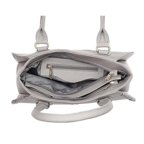 Fostelo Women's Vegan Leather Buenos Luxe Shoulder Bag | Ladies Purse Handbag (Large)