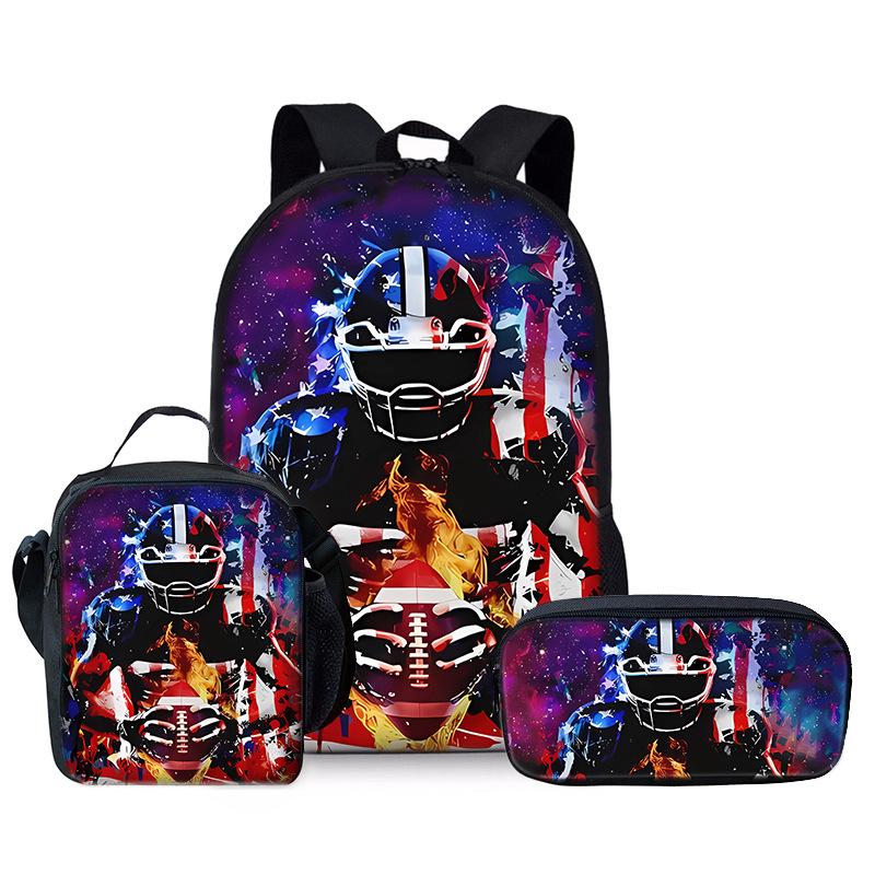 Trendy Popular Novelty astronaut 3D Print 3pcs/Set Student School Bags Laptop Daypack Backpack Crossbody Lunch bag Pencil Case