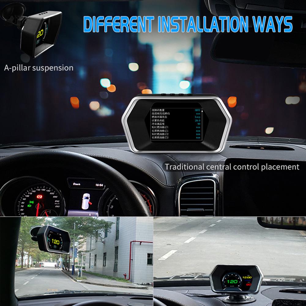 Car HUD 5.5" LCD Bluetooth Head Up Display Speedometer Engine Speed Warning Kit Car HUD 5.5" LCD Bluetooth Head Up Display Speedometer Engine Speed Warning Kit