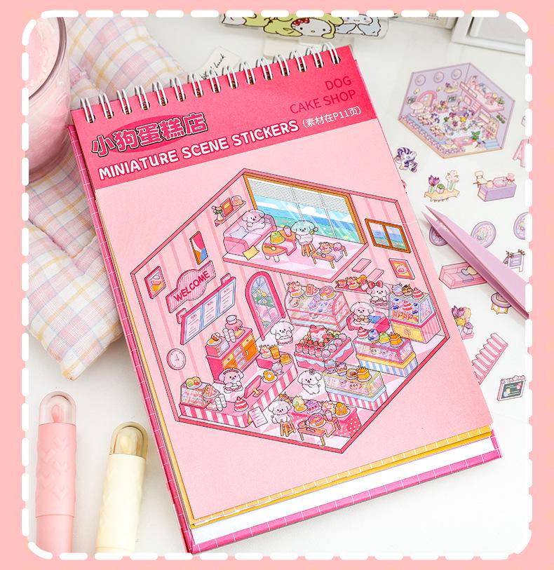 3D Miniature DIY House Sticker Set - Stereoscopic Landscaping Scenes for Girls