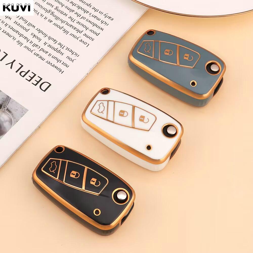 NEW TPU Car Remote Key Case Cover For Fiat Panda Stilo Punto Doblo Grande Bravo 500 Ducato Minibus Folding Key Shell Accessories