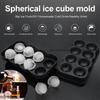 Large Sphere Ice Cube Molds 4/8 Grid Whiskey  Mold Leak-free Round  Cube Mold Easy Fill & Release  Ball Maker Tools