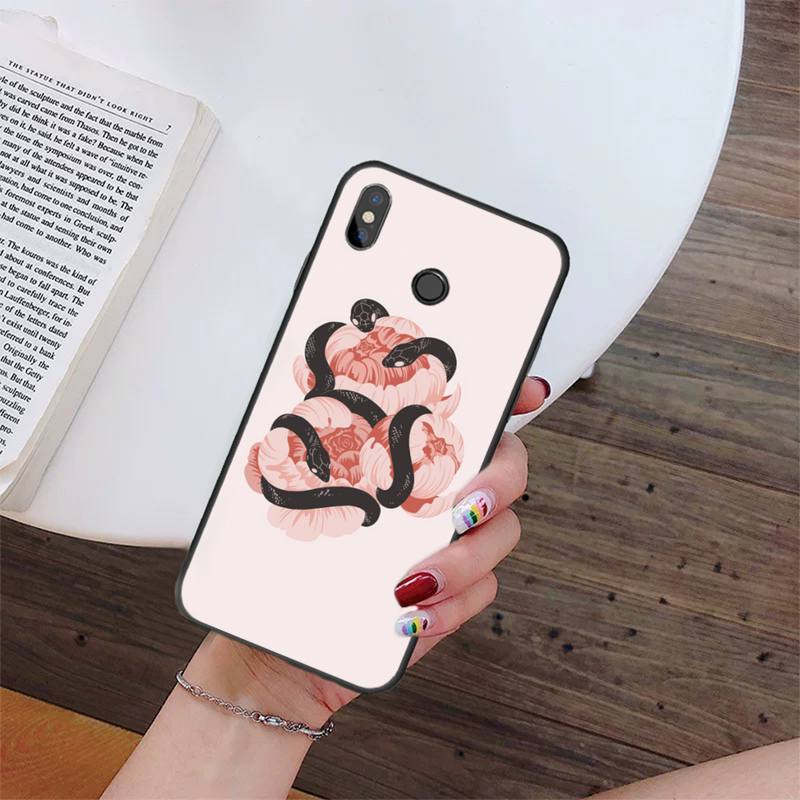 Hand Snake Flower Snake Painting Art Phone Case For Xiaomi Redmi 4X 5Plus 6A 7 7A 8 8A Redmi Note 4 5 7 8 9 Note 8T 8Pro 9Pro