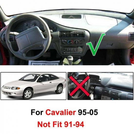 Instrumentbrädesmatta för Chevrolet Cavalier 1995 - 2005 Dashmat Instrumentbrädesskydd Svart
