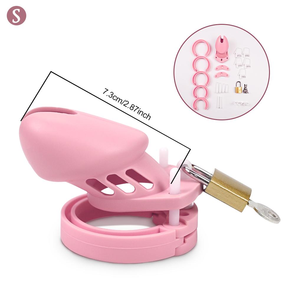 Male Chastity Cage Penis Lock With Lock Key Virginity For Men Breathable Cock Ring Men'S Cb Cock Cage Sm Urethra Lock Device Toy