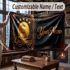 Custom Name Flannel Throw Blanket Galatasaray FC Pattern Warm Home Decoration