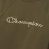 Champion Long Sleeve Crew Relax Script Terry Crew Neck Size L Techweave® T-Shirt, Neck, Fit, Stretch, Quick-Drying, Logo, Sweatshirt, Women's, Olive,