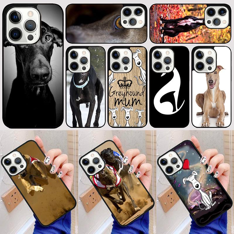 Awesome Sitting Fawn Greyhound Dog Phone Case Back Cover for IPhone 18 17 Air 16 15 14 13 11 12 Pro Max Plus