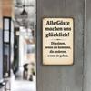 "All Guests Make Us Happy..." German Humor Metal Sign, 20x30cm.