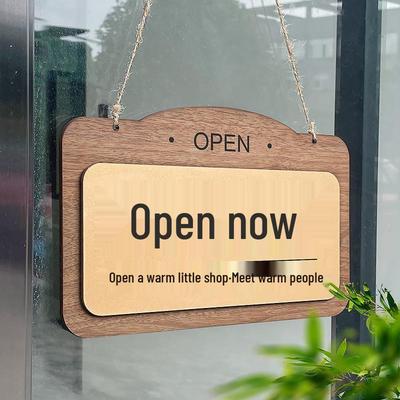 Double-Sided Open/Closed Hanging Sign with Business Contact Info