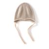 Autumn and Winter New% Pure Cashmere Hat Women's Fashion Lace-up Big Head Circumference Versatile Wool Knitted Ear Hat Tide