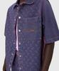 MARINE SERRE (M) Moon Laser Denim Workwear Shirt Lavender Moon Laser Denim Workwear Shirt Pu20 Lavender