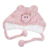 Plush Cartoon Cute Pig Shaped Autumn and Winter Warm and Cold Resistant Thick Protective Creative Fun Hat Practical and Warm