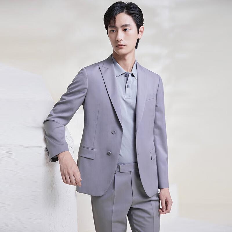 Baoxiniao Men's Slim Fit Wool Blend Suit Jacket EBB231705U